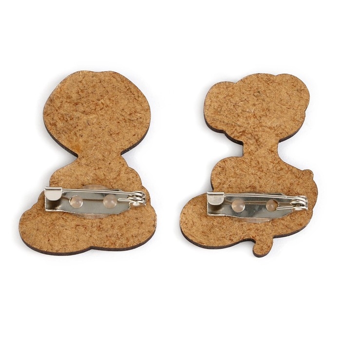 Значки новогодние «Новый год: только спокойствие», набор, 2 шт Значки новогодние «Новый год: только спокойствие», набор, 2 шт