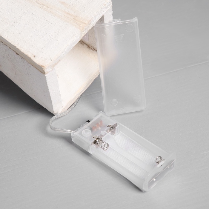 Фигура деревянная Фигура деревянная "Ёлочка белая", 27х14х14 см, 35 LED, батарейки AAx2 (не в комплекте), свечение теплое белое