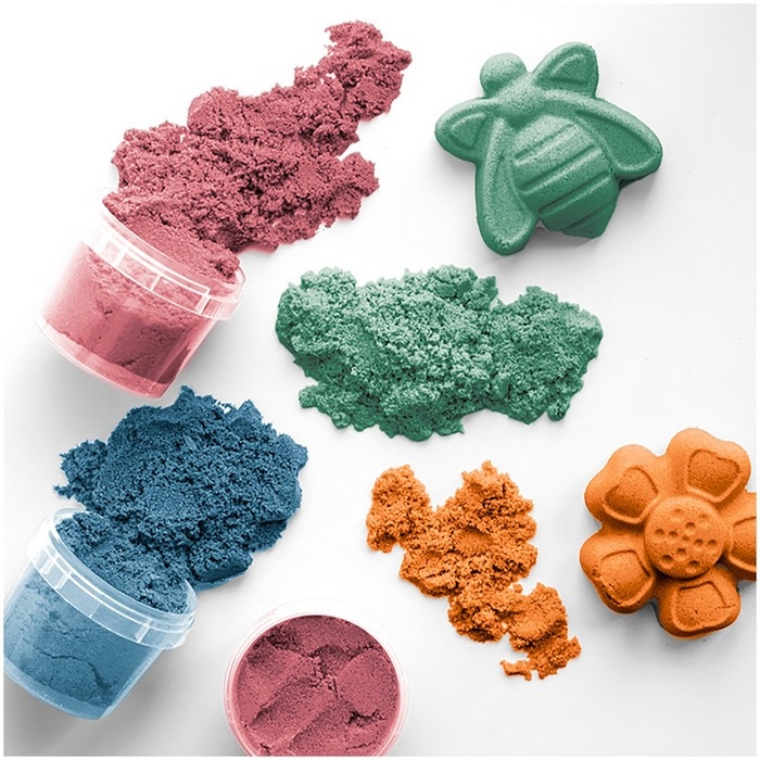 Песок для лепки «Приключения Енота», 4 цвета, 560 г, формочка Песок для лепки «Приключения Енота», 4 цвета, 560 г, формочка