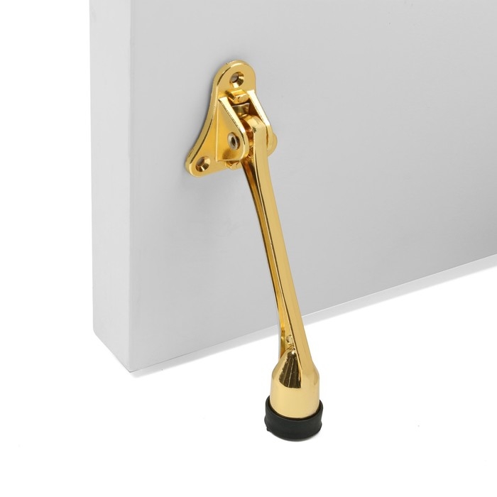 Фиксатор дверной LOCKLAND, Фиксатор дверной LOCKLAND, "козья ножка", цвет золото