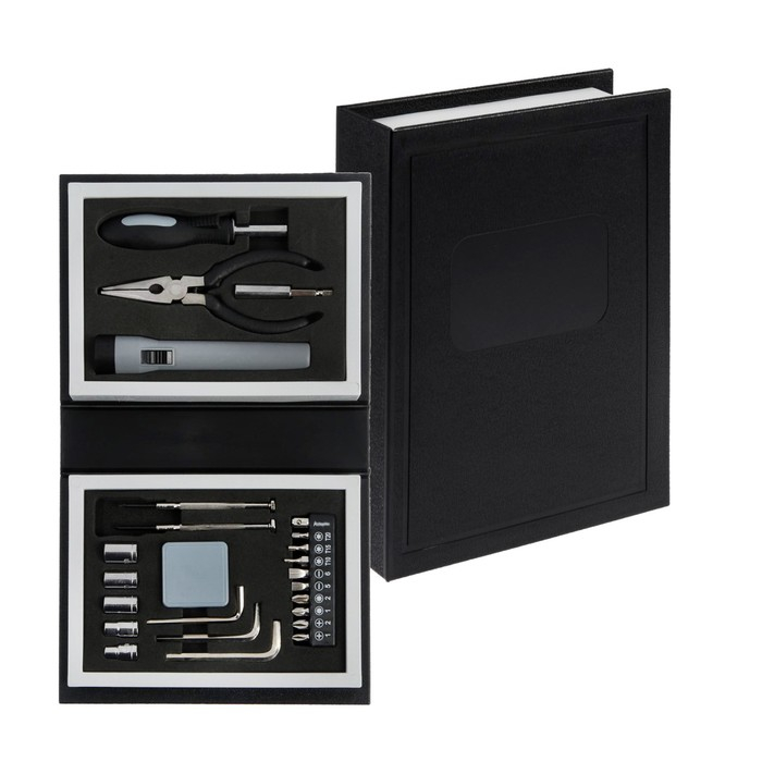 Набор инструментов ТУНДРА, подарочный пластиковый кейс Набор инструментов ТУНДРА, подарочный пластиковый кейс "Книга", 24 предмета