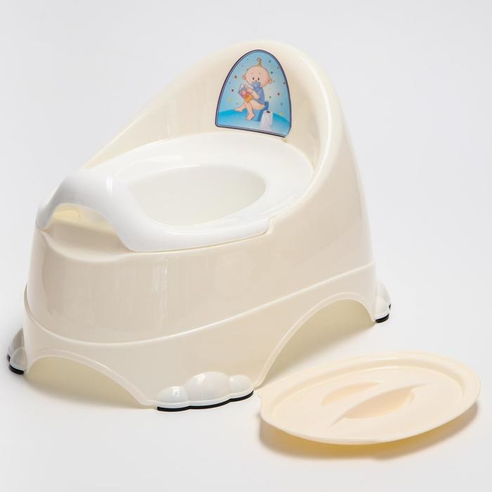 Детский горшок Бэйби-Комфорт, цвет молочный, наклейка МИКС Детский горшок Бэйби-Комфорт, цвет молочный, наклейка МИКС