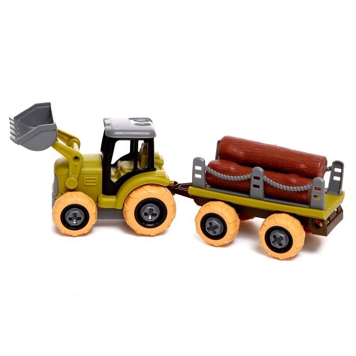 Конструктор винтовой «Трактор лесоперевозчик», с отвёрткой Конструктор винтовой «Трактор лесоперевозчик», с отвёрткой