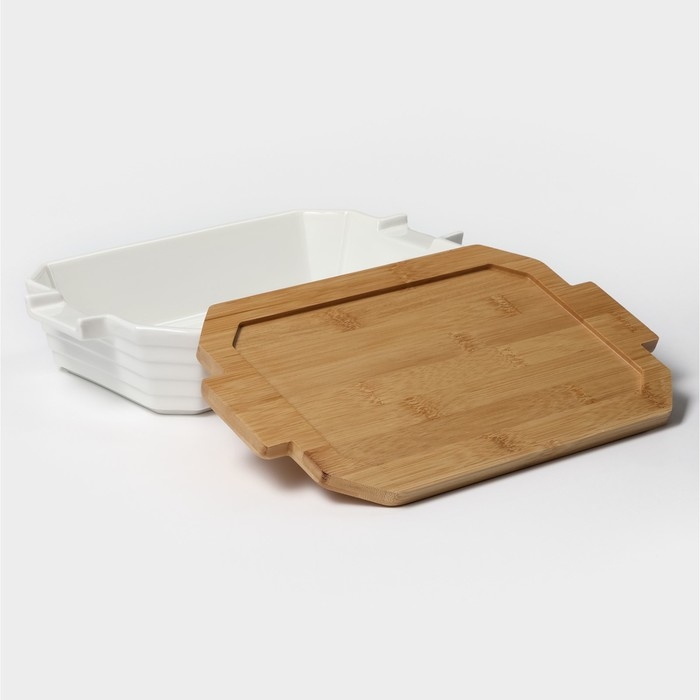 Форма для выпечки из жаропрочной керамики BellaTenero, 31×19×7,5 см, цвет белый Форма для выпечки из жаропрочной керамики BellaTenero, 31×19×7,5 см, цвет белый