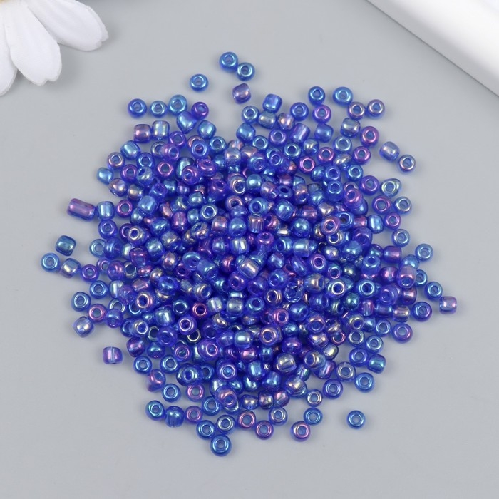 Бисер стекло 6/0  Бисер стекло 6/0 "Фиолетовый" хамелеон 450 гр