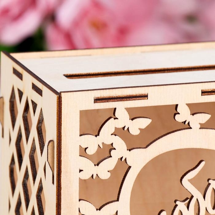 Свадебный банк Свадебный банк "Любовь", дерево, сборный, 24х10х16 см