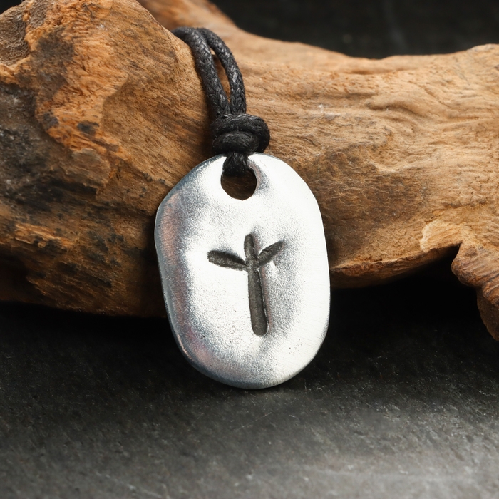 Амулет "Скандинавские Руны", руна АЛЬГИЗ, 21х29мм, металлический