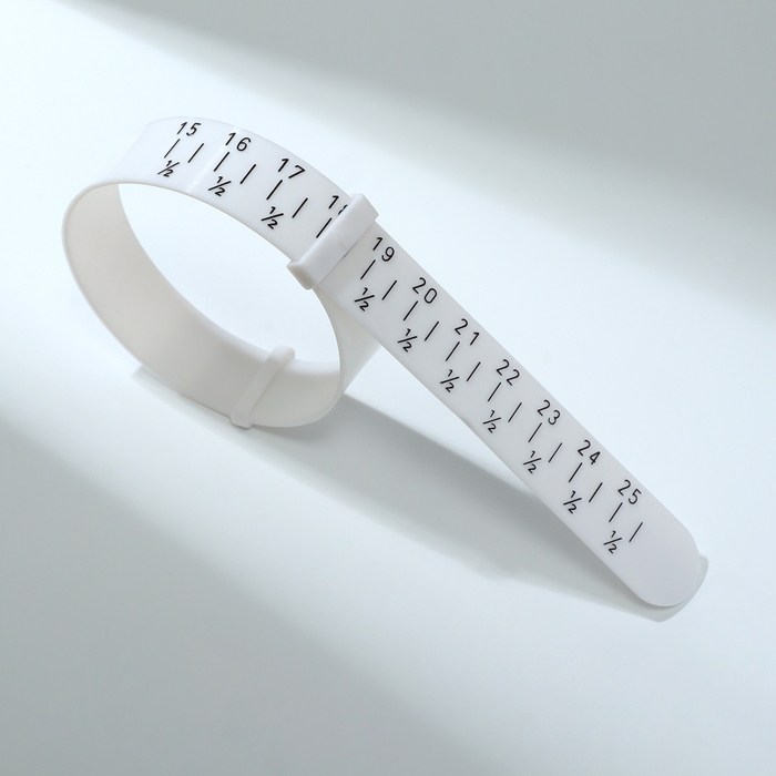 Прибор для измерения размера браслета «Измерительный браслет», 1,6×27см, цвет белый