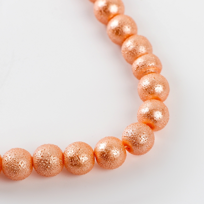 Бусины из стекла, набор 78 шт., размер 1 шт. — 10 мм, цвет оранжевый