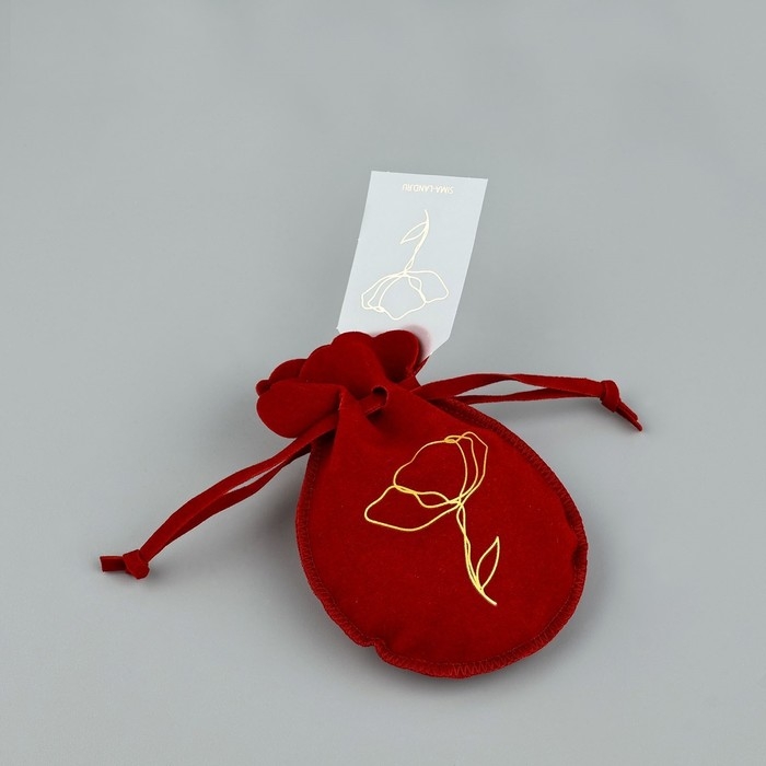 Мешок замшевый «Цветок», красный, тиснение, 9 × 12 см Мешок замшевый «Цветок», красный, тиснение, 9 × 12 см