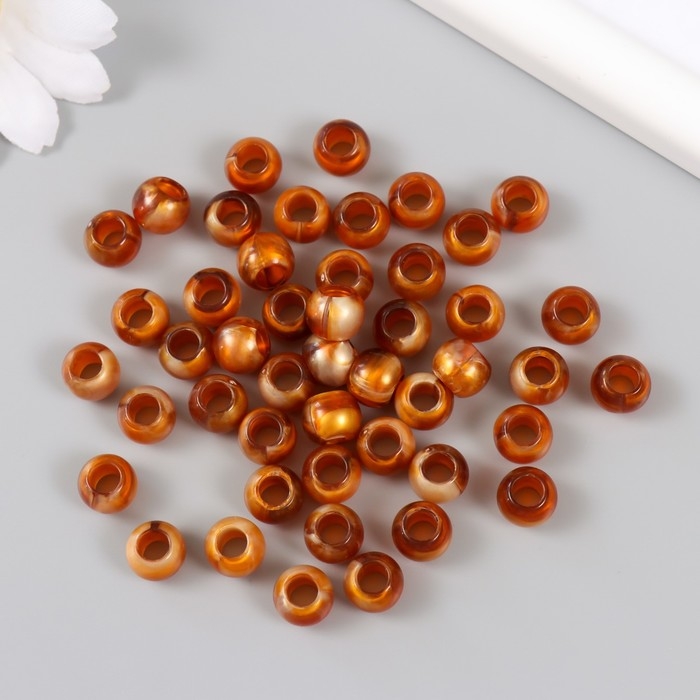 Бусины для творчества пластик Бусины для творчества пластик "Золотое сияние. Шарик" набор 20 гр 1х1х0,8 см