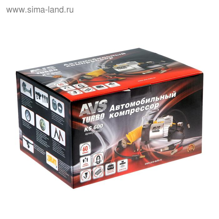 Компрессор автомобильный AVS KS600, 12 В, 23 А, 60 л/мин Компрессор автомобильный AVS KS600, 12 В, 23 А, 60 л/мин
