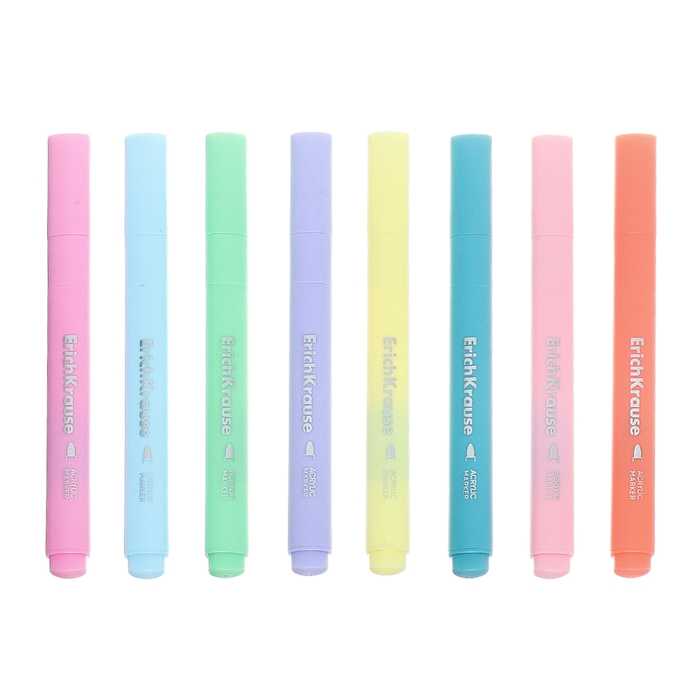 Маркеры акриловые 8 цветов, ErichKrause, Art Spirit Pastel c пулевидным наконечником микс Маркеры акриловые 8 цветов, ErichKrause, Art Spirit Pastel c пулевидным наконечником микс