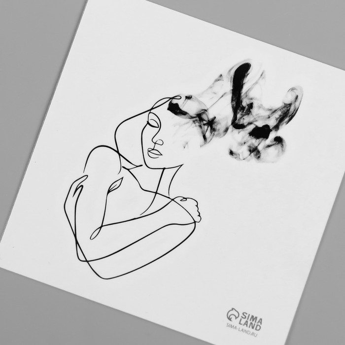 Татуировка на тело чёрная Татуировка на тело чёрная "Чёрнильные" набор 10 шт 6х6 см