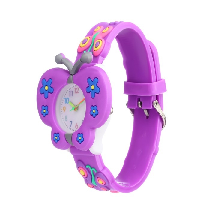 Часы наручные детские Часы наручные детские "Бабочка", ремешок силикон l-21 см