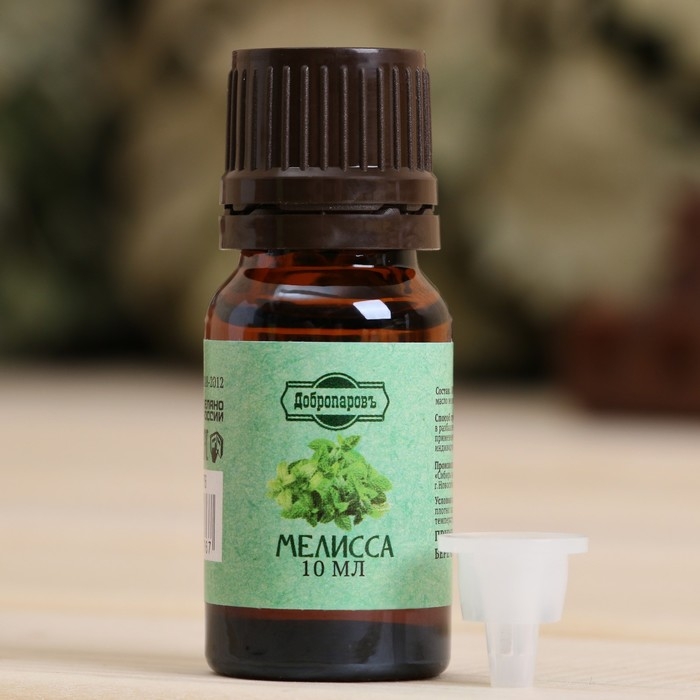 Эфирное масло Эфирное масло "Мелисса", флакон-капельница, аннотация, 10 мл, "Добропаровъ"