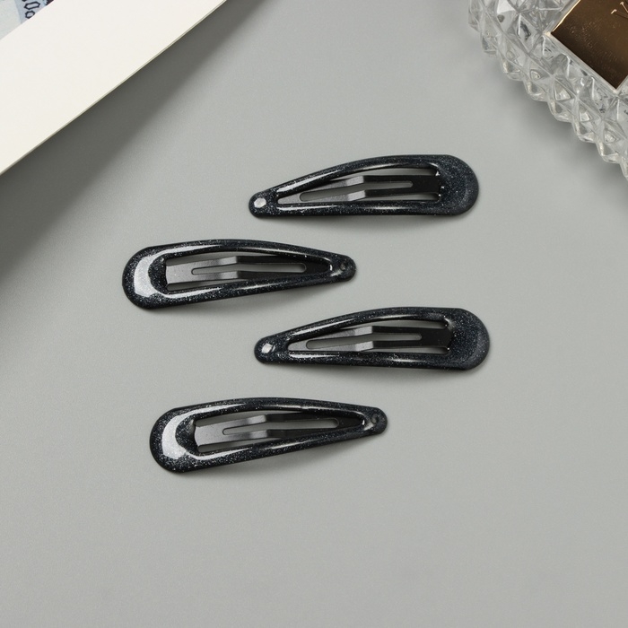 Невидимка для волос  Невидимка для волос "Хэдли" (набор 4 шт) 5 см, чёрный