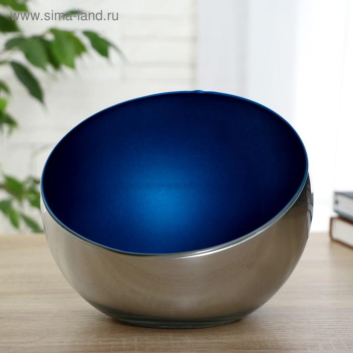 Ваза Ваза "Серебро/кобальт"d-19см h-17см