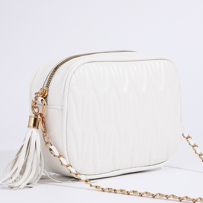 Сумка кросс-боди на молнии, цвет белый Сумка кросс-боди на молнии, цвет белый