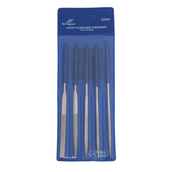 Набор надфилей алмазных ТУНДРА, обрезиненные рукоятки, 50 х 140 х 3 мм, 5 шт. Набор надфилей алмазных ТУНДРА, обрезиненные рукоятки, 50 х 140 х 3 мм, 5 шт.