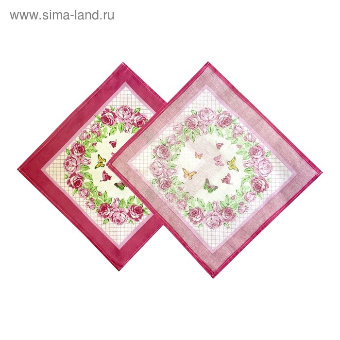 Набор женских носовых платков, принт МИКС, размер 28х28 см-10 шт, ситец Набор женских носовых платков, принт МИКС, размер 28х28 см-10 шт, ситец