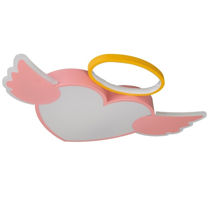 Люстра с ПДУ Люстра с ПДУ "Сердце ангела" LED 90Вт 3000-6000К розовый 61х43х5,5 см BayerLux