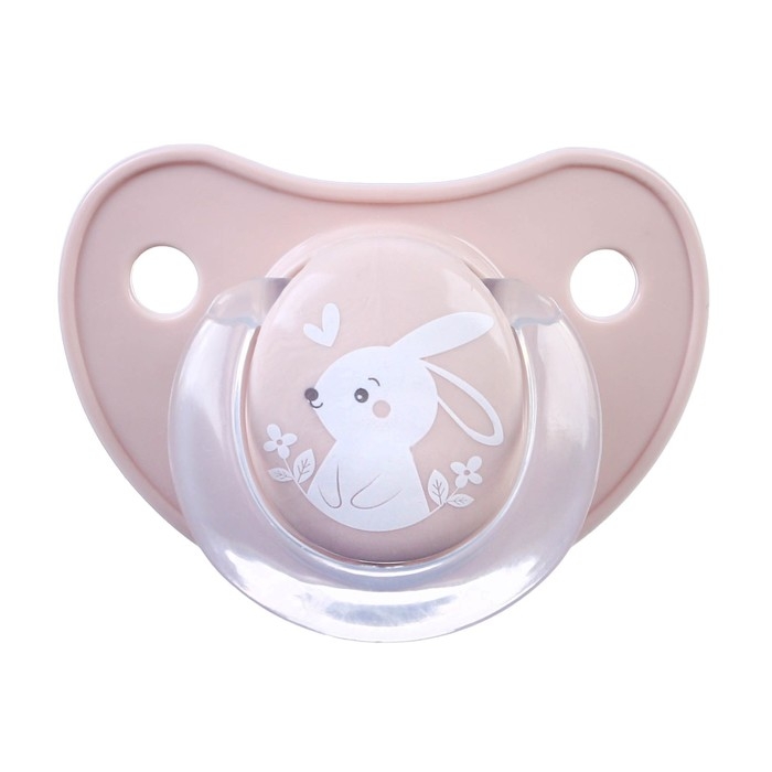 Соска - пустышка латексная классическая «Зайка», от 3 мес., цвет розовый Соска - пустышка латексная классическая «Зайка», от 3 мес., цвет розовый