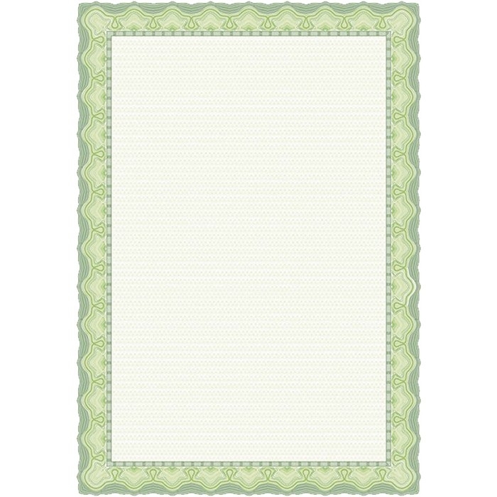 Сертификат-бумага А4, 25 листов Calligrata  Сертификат-бумага А4, 25 листов Calligrata "Зеленый орнамент", 120 г/м2