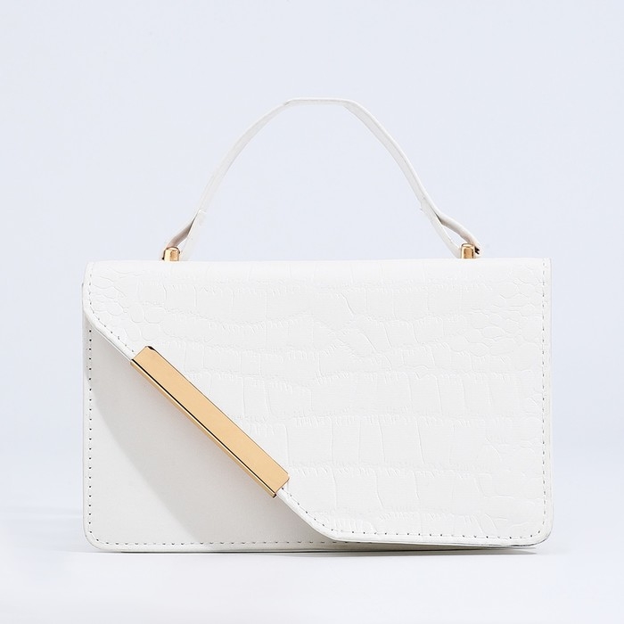 Сумка мессенджер на молнии, цвет белый Сумка мессенджер на молнии, цвет белый