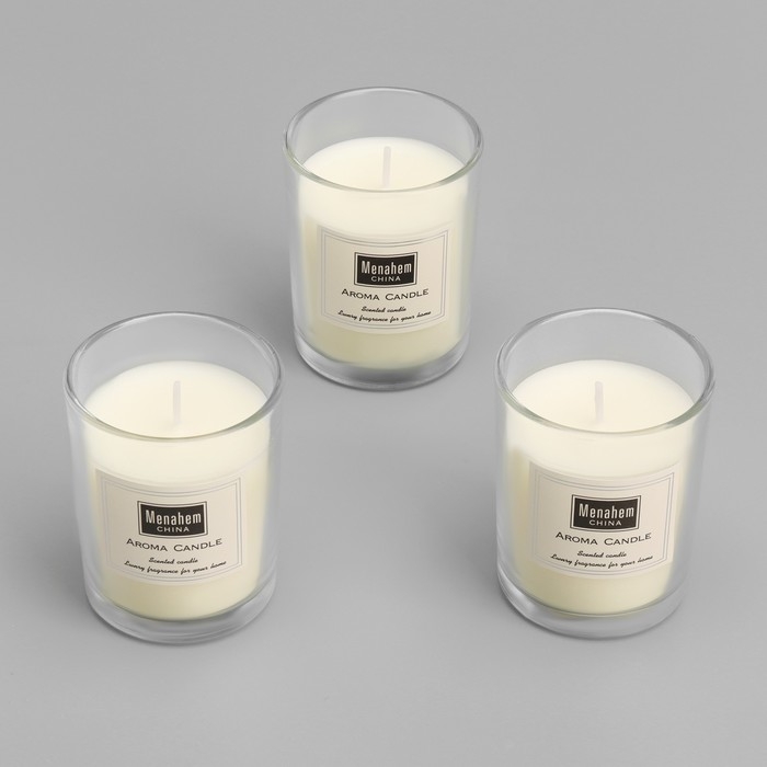 Набор свечей ароматических  Набор свечей ароматических "Aroma Candle", цветок апельсина, 3 шт