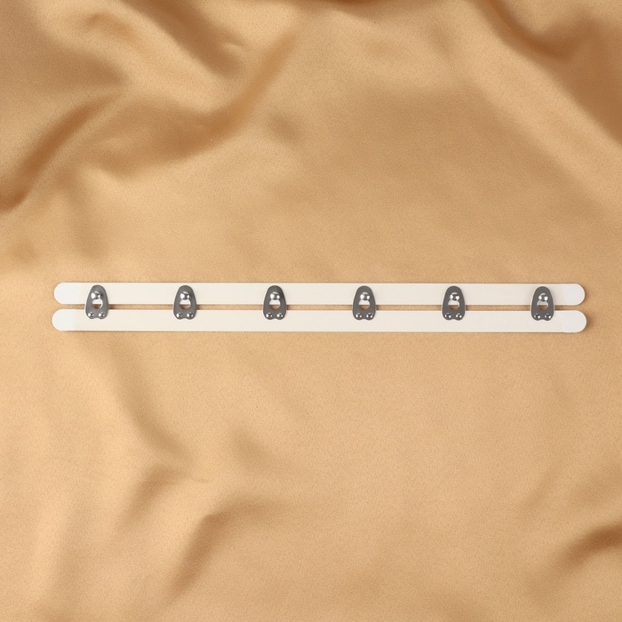 Бюск-застёжка для корсета, 30 см, цвет белый/серебряный Бюск-застёжка для корсета, 30 см, цвет белый/серебряный