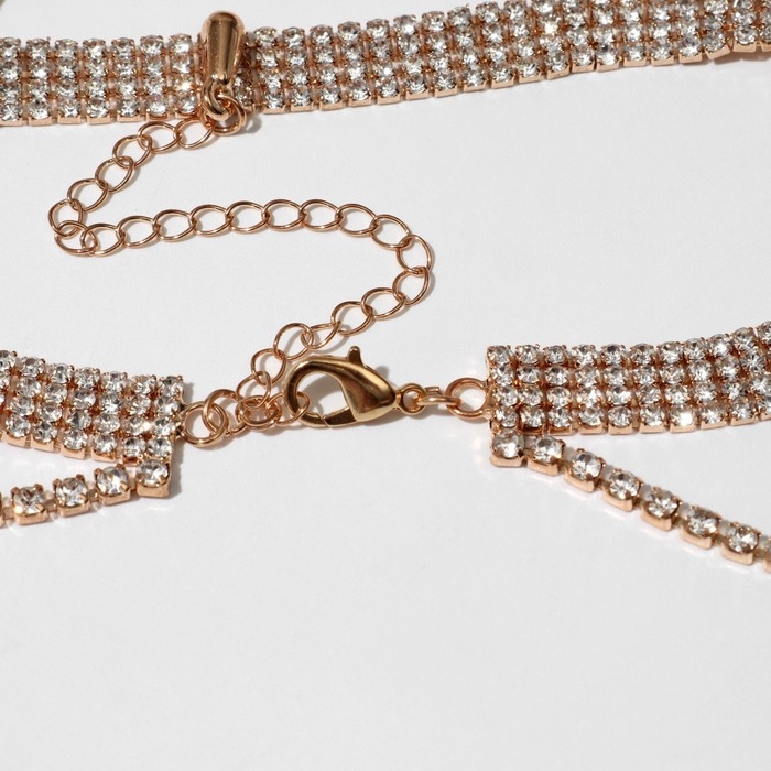 Чокер «Лёд», цвет белый в золоте 4 ряда, 44,5 см Чокер «Лёд», цвет белый в золоте 4 ряда, 44,5 см