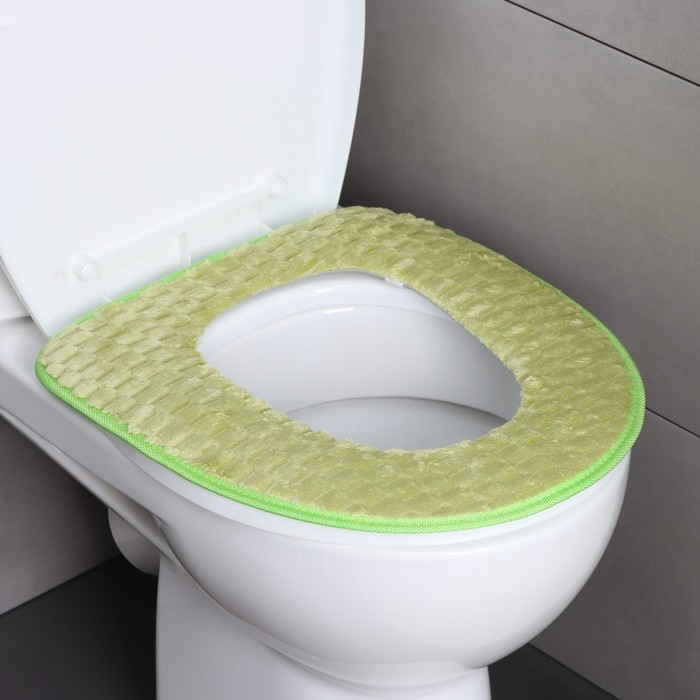 Чехол на сиденье для унитаза на липучках, цвет МИКС Чехол на сиденье для унитаза на липучках, цвет МИКС