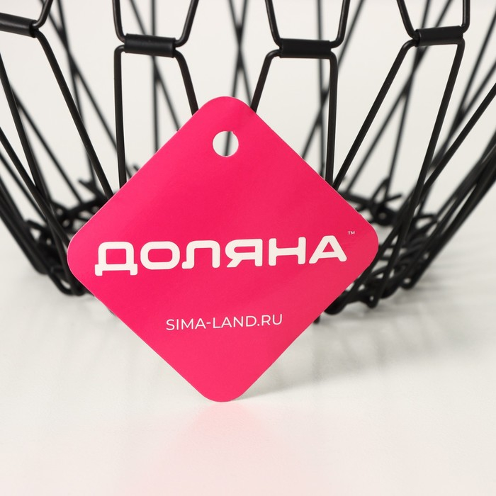 Фруктовница Доляна раскладная, 29×29×4,5 см, цвет чёрный Фруктовница Доляна раскладная, 29×29×4,5 см, цвет чёрный