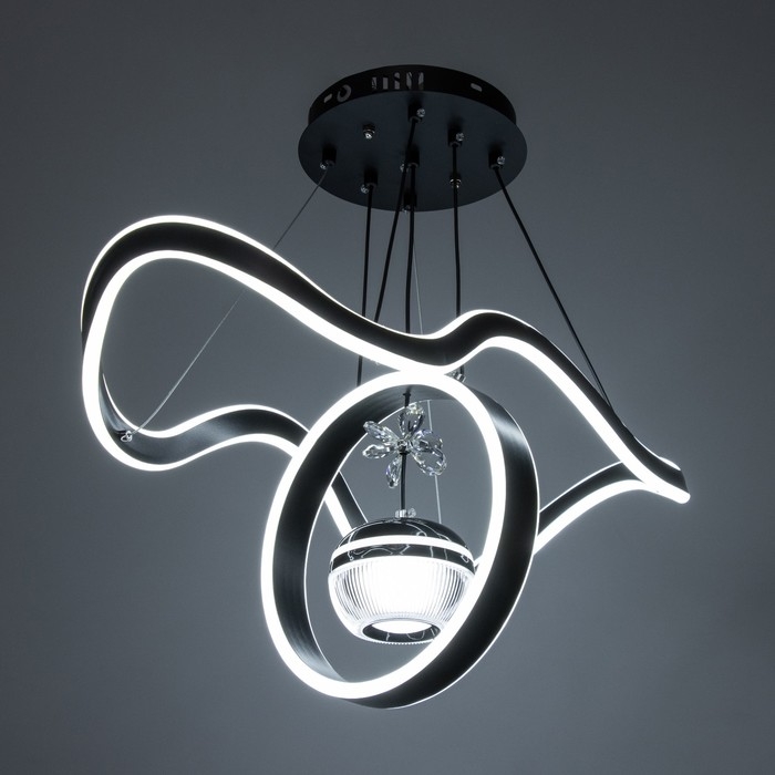 Светильник с ПДУ Светильник с ПДУ "Вива" LED 180Вт 3000-6000К черный 63х29х15-115 см