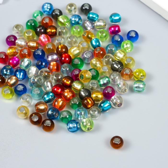Бусины для творчества пластик Бусины для творчества пластик "Шарик. Переливы" набор 20 гр d=0,8 см