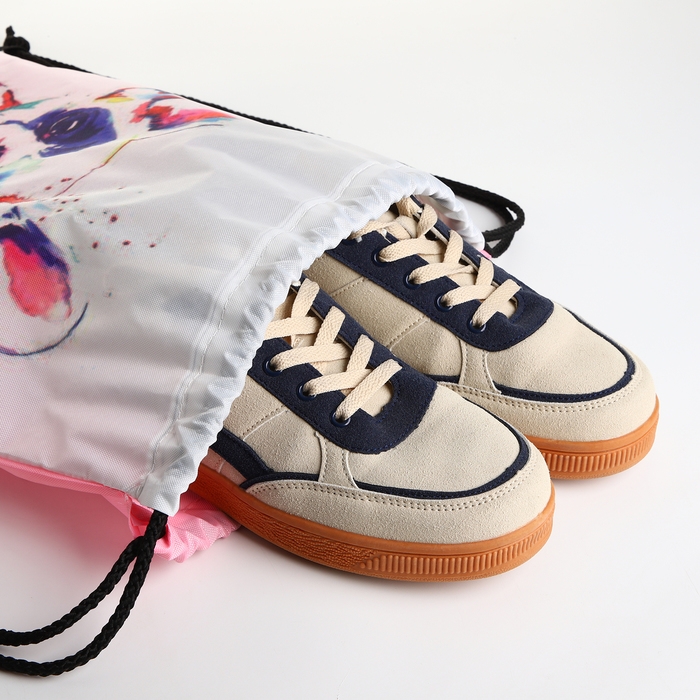 Мешок для обуви на шнурке, цвет белый Мешок для обуви на шнурке, цвет белый