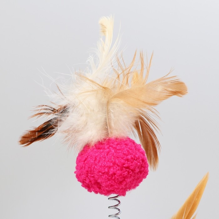 Дразнилка на основании "Карнавальная", 15 см, коричневая/розовая