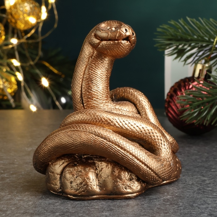 Фигура Фигура "Змея Зена" бронза, 10х10х10см