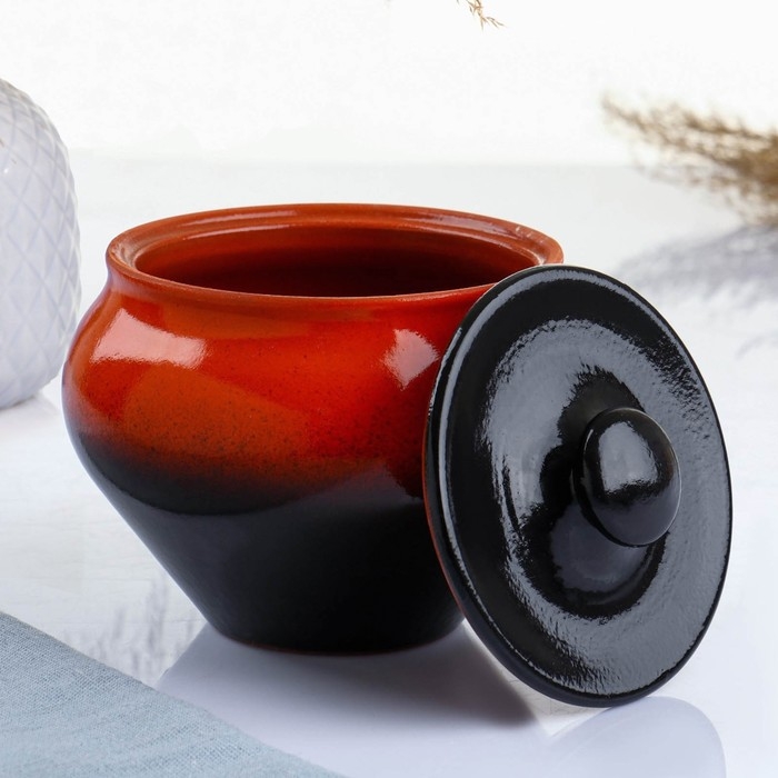 Горшок для жаркого  Горшок для жаркого "Классика" с темной крышкой, 0,9л