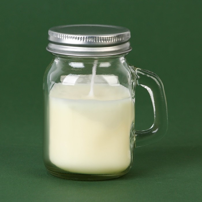 Новогодняя свеча в банке с ручкой «Мечтай», аромат ваниль Новогодняя свеча в банке с ручкой «Мечтай», аромат ваниль