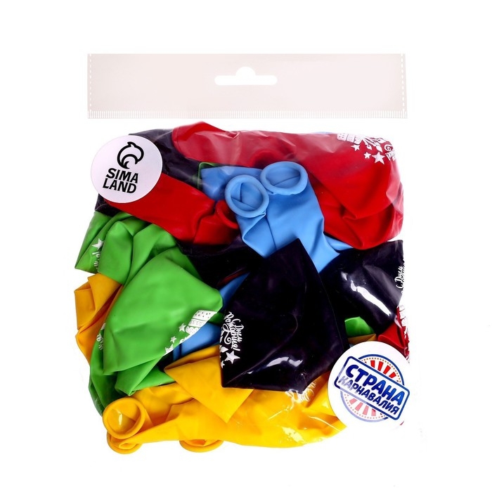 Воздушный шар латексный 12 Воздушный шар латексный 12" «День рождения», праздн. тематика, пастель, 25 шт.