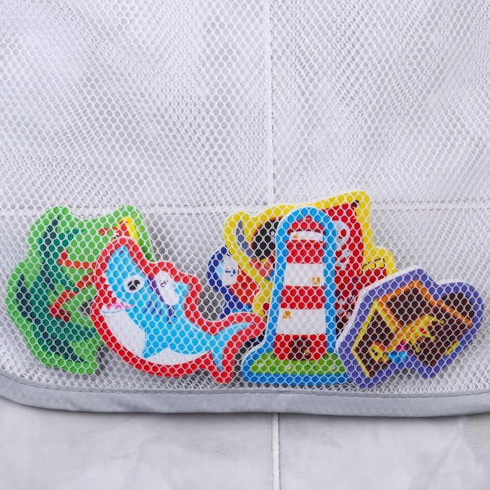 Набор игрушек для ванны Набор игрушек для ванны "Пираты"8 штук с сеткой + сачок, Крошка Я