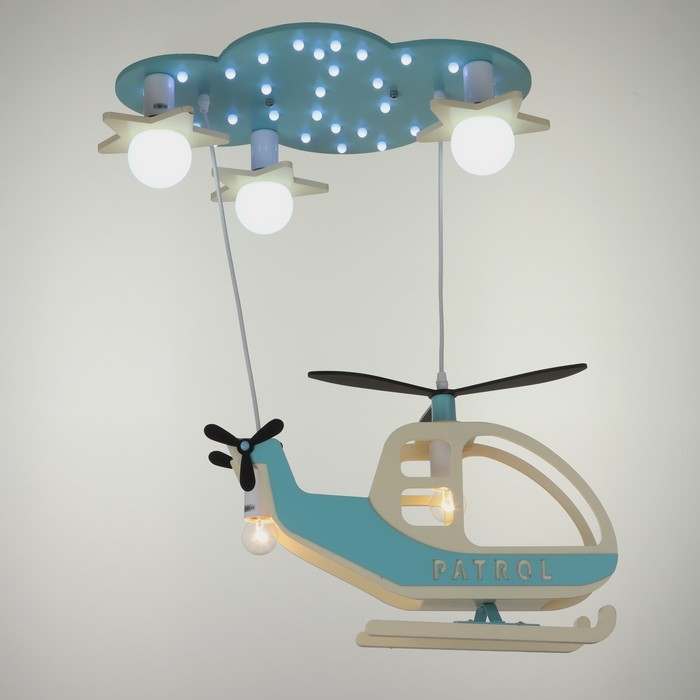 Люстра с подсветкой 2173/5 E27 40Вт бело-голубой 65х40х70 см BayerLux