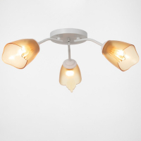 Люстра Оникс 3х15Вт E27 белый-коричневый 50х50х15см BayerLux