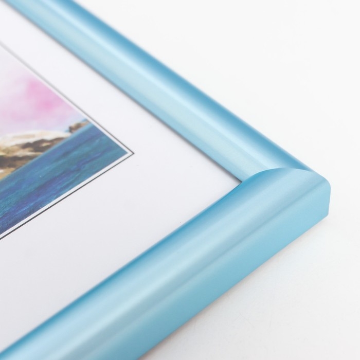 Фоторамка пластик Фоторамка пластик "Радуга" 10х15 см, голубой