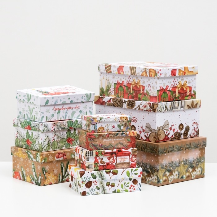 Набор коробок 10 в 1 «Время чудес», 32,5 х 20 х 12,5 — 12 х 7 х 4 см Набор коробок 10 в 1 «Время чудес», 32,5 х 20 х 12,5 — 12 х 7 х 4 см