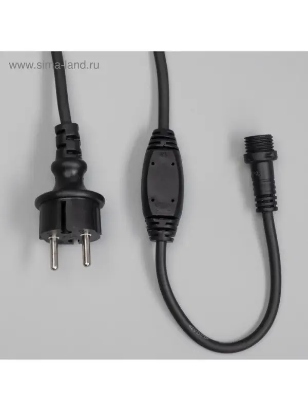 Гирлянда &laquo;Занавес&raquo; 2&times;1.5 м, IP65, УМС, тёмная нить каучук, 300 LED, свечение тёплое белое, 220 В