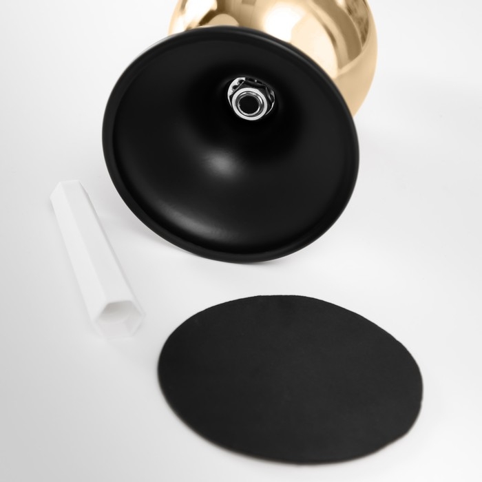 Подсвечник металл на 1 свечу d=2 см Подсвечник металл на 1 свечу d=2 см "Дельфуза. Золотой шар" 9х9х17 см