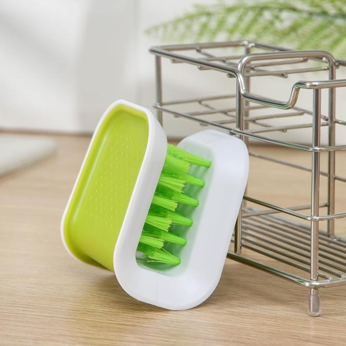 Щётка для столовых приборов и ножей Доляна, цвет зелёный Щётка для столовых приборов и ножей Доляна, цвет зелёный